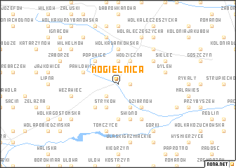 map of Mogielnica