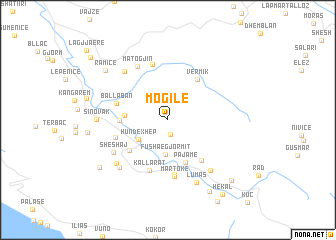 map of Mogilë