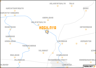 map of Mogilʼnya