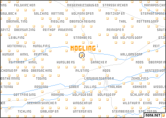 map of Mögling