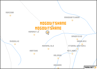 map of Mogoditshane