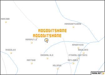 map of Mogoditshane