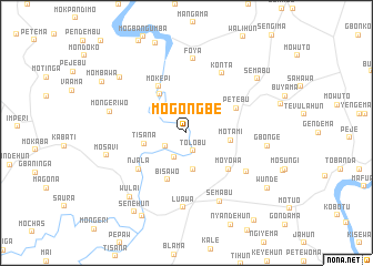 map of Mogongbe