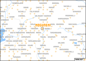 map of Mŏgŭnemi