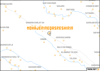 map of Mohājerīn-e Qaşr-e Shīrīn