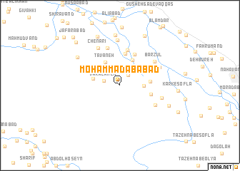 map of Moḩammadabābād