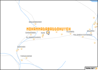map of Moḩammadābād Dohūyeh