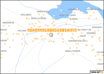 map of Moḩammadābād-e Āb Shīrīn