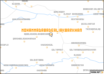 map of Moḩammadābād-e ‘Alī Akbar Khān