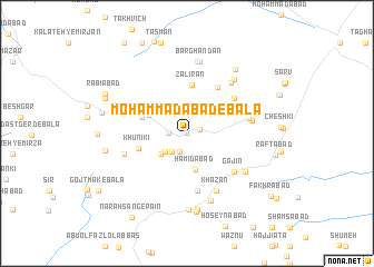 map of Moḩammadābād-e Bālā