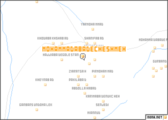 map of Moḩammadābād-e Cheshmeh