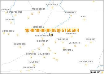 map of Moḩammadābād-e Dast Goshā