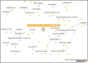 map of Moḩammadābād-e Dīnī