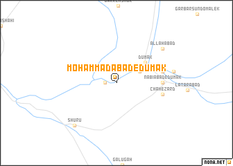 map of Moḩammadābād-e Dūmak