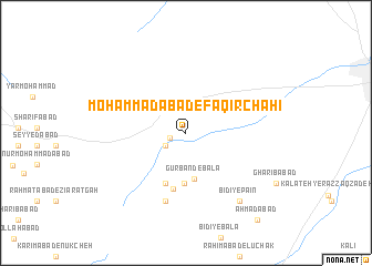 map of Moḩammadābād-e Faqīr Chāhī