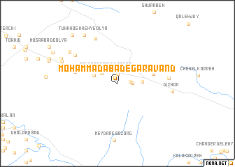 map of Moḩammadābād-e Garāvand