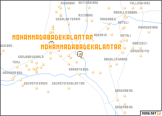 map of Moḩammadābād-e Kalāntar