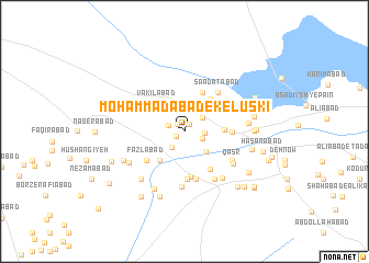 map of Moḩammadābād-e Kelūskī