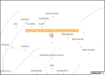 map of Moḩammadābād-e Moḩammadī