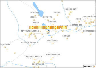 map of Moḩammadābād-e Pā\