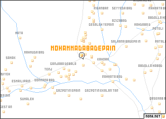 map of Moḩammadābād-e Pāʼīn