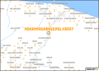 map of Moḩammadābād-e Polkarāt