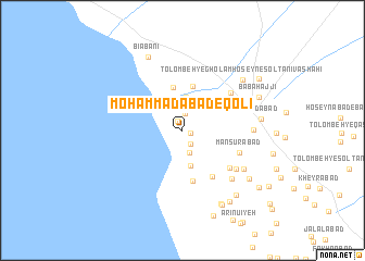 map of Moḩammadābād-e Qolī