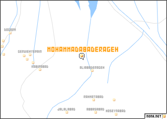 map of Moḩammadābād-e Rāgeh
