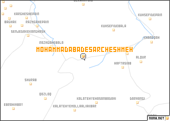 map of Moḩammadābād-e Sar Cheshmeh