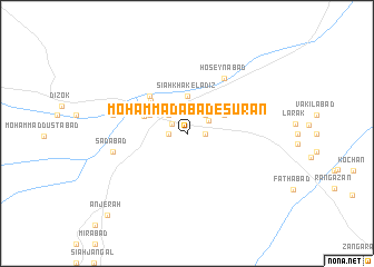 map of Moḩammadābād-e Sūrān
