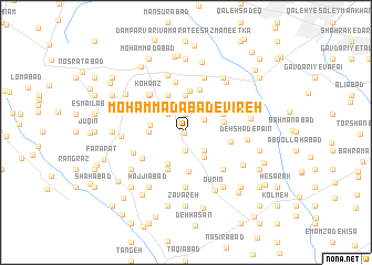 map of Moḩammadābād-e Vīreh