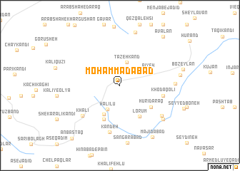 map of Moḩammadābād