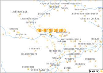 map of Moḩammadābād