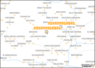 map of Moḩammadābād