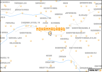 map of Moḩammadābād