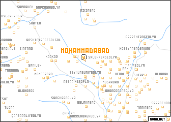 map of Moḩammadābād