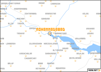 map of Moḩammadābād