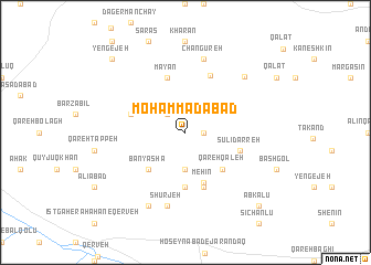 map of Moḩammadābād