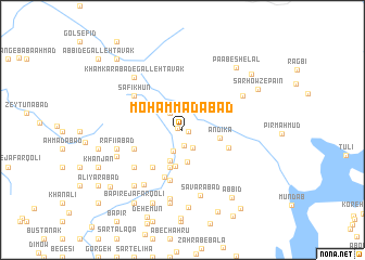 map of Moḩammadābād