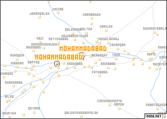 map of Moḩammadābād