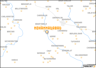 map of Moḩammadābād