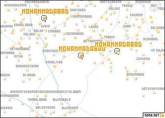 map of Moḩammadābād