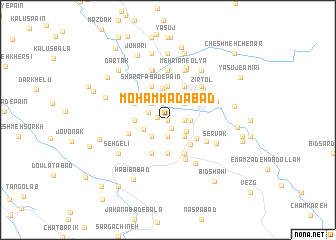 map of Moḩammadābād