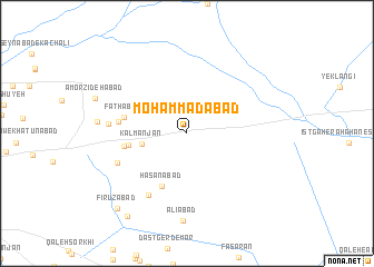 map of Moḩammādābād