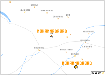 map of Moḩammadābād