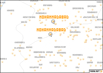 map of Moḩammadābād