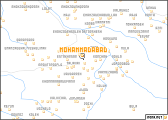 map of Moḩammadābād