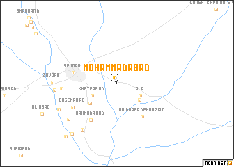 map of Moḩammadābād