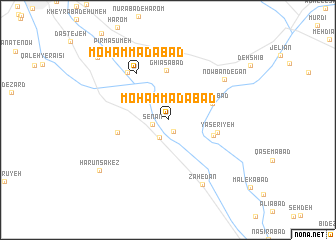 map of Moḩammadābād