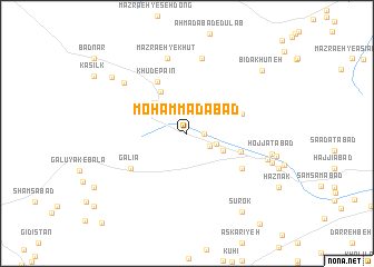 map of Moḩammadābād